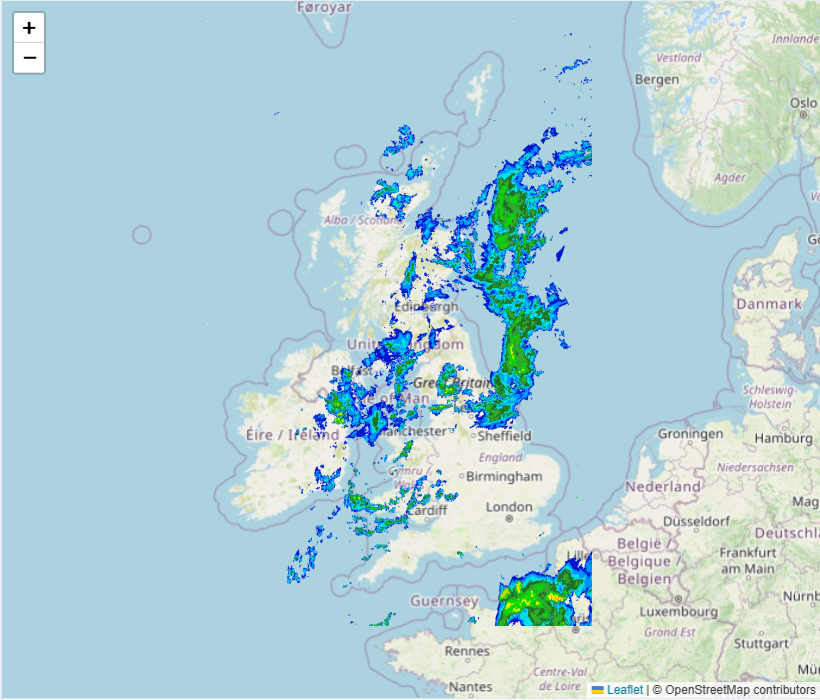 UK rain radar