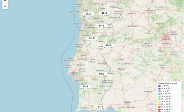 Situação meteorológica atual em Portugal