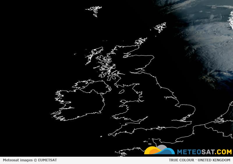 Latest Meteosat image over the United Kingdom