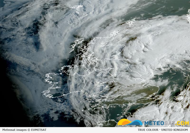Latest Meteosat image over the United Kingdom