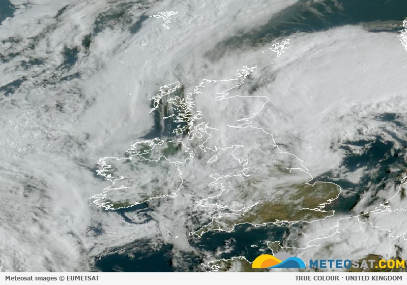 Latest Meteosat image over the United Kingdom