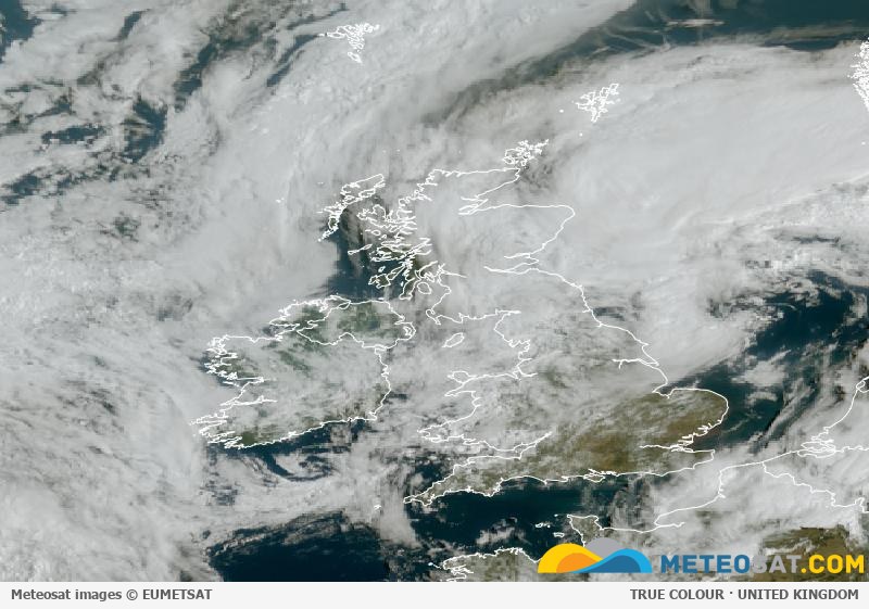 Latest Meteosat image over the United Kingdom