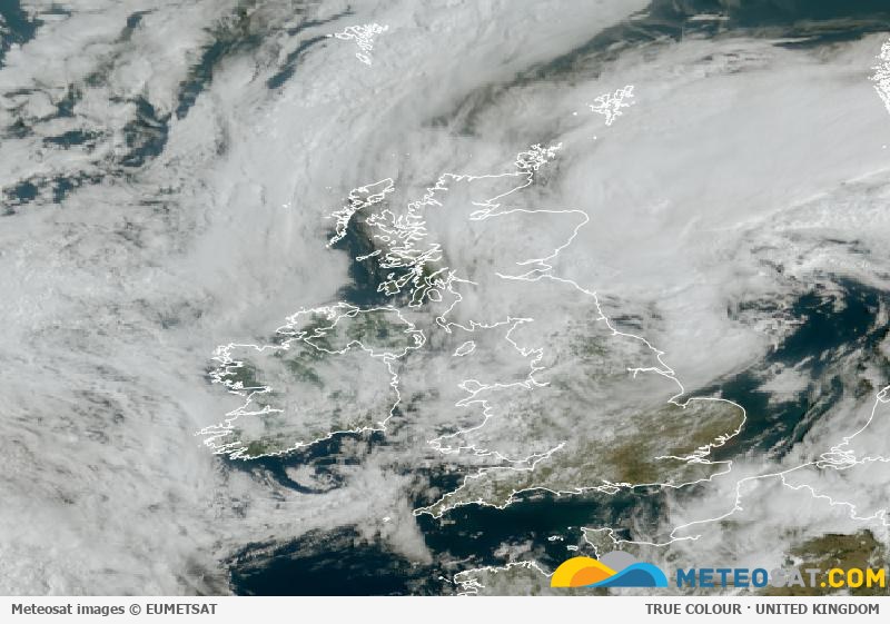 Latest Meteosat image over the United Kingdom
