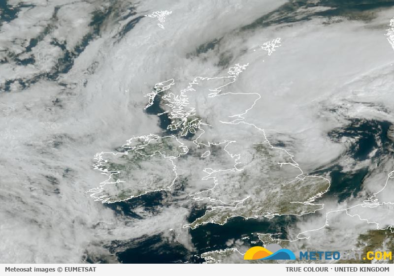 Latest Meteosat image over the United Kingdom