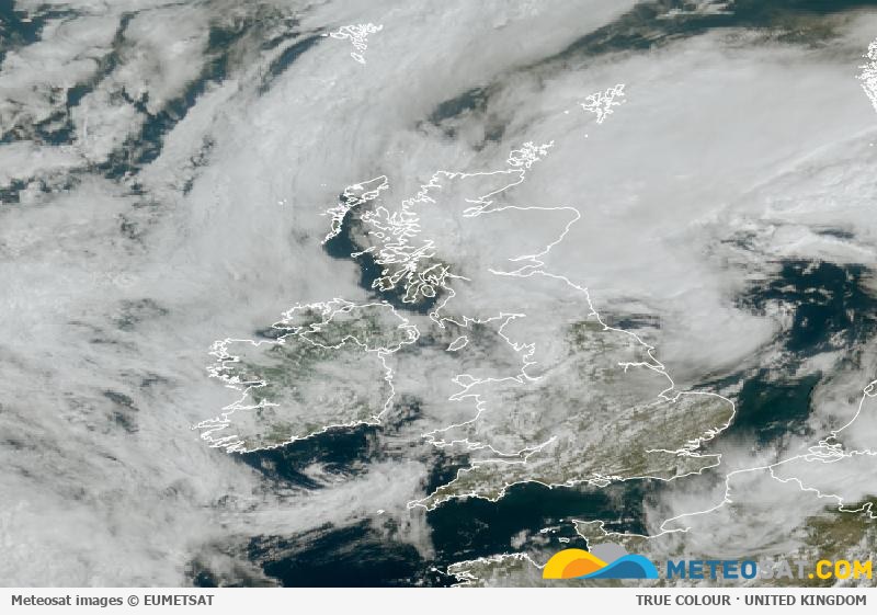 Latest Meteosat image over the United Kingdom