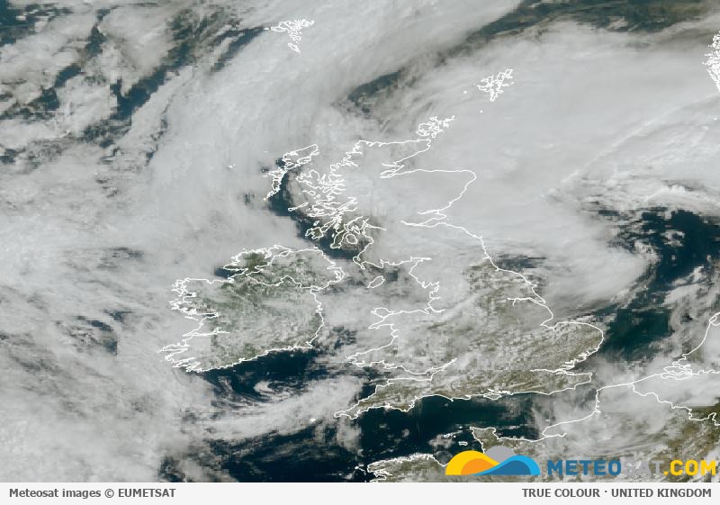 Latest Meteosat image over the United Kingdom