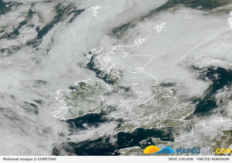 Latest Meteosat image over the United Kingdom