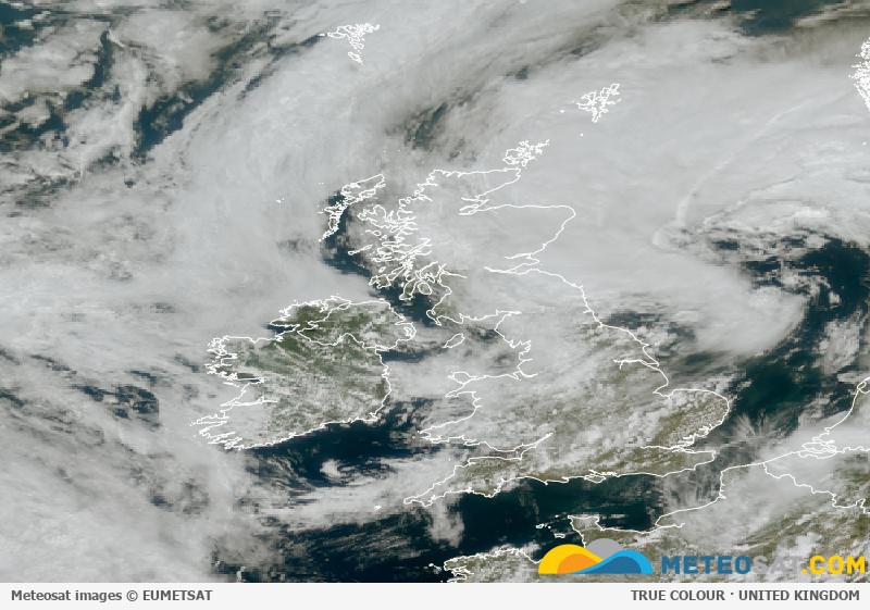 Latest Meteosat image over the United Kingdom