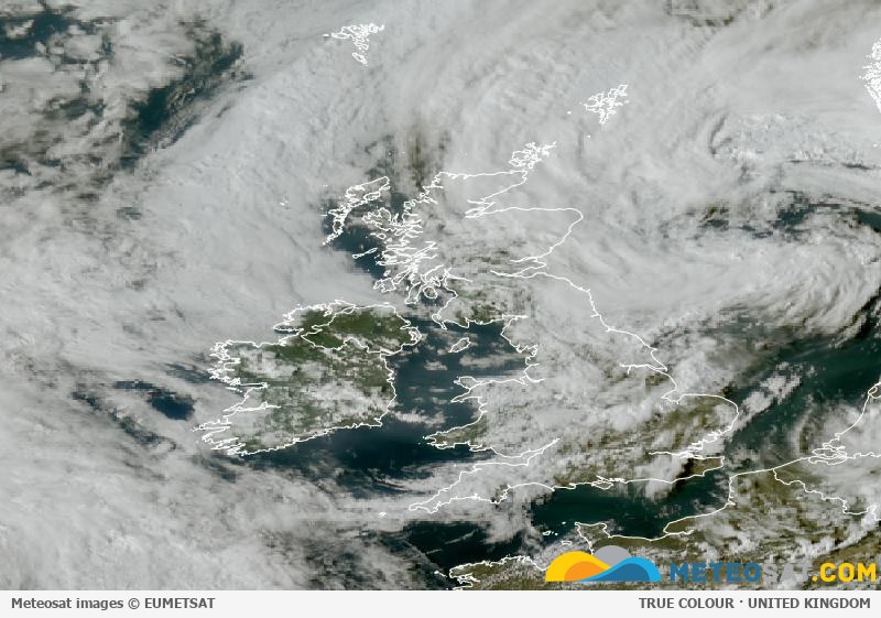 Latest Meteosat image over the United Kingdom