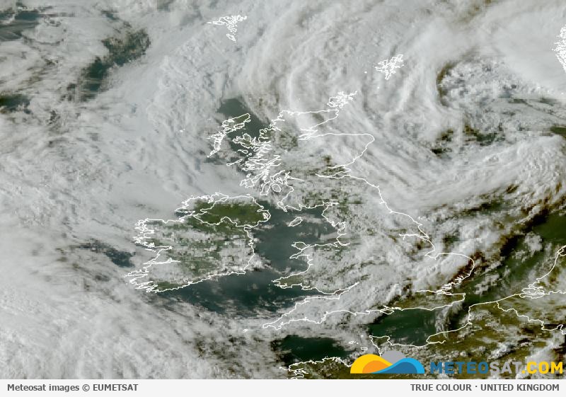 Latest Meteosat image over the United Kingdom